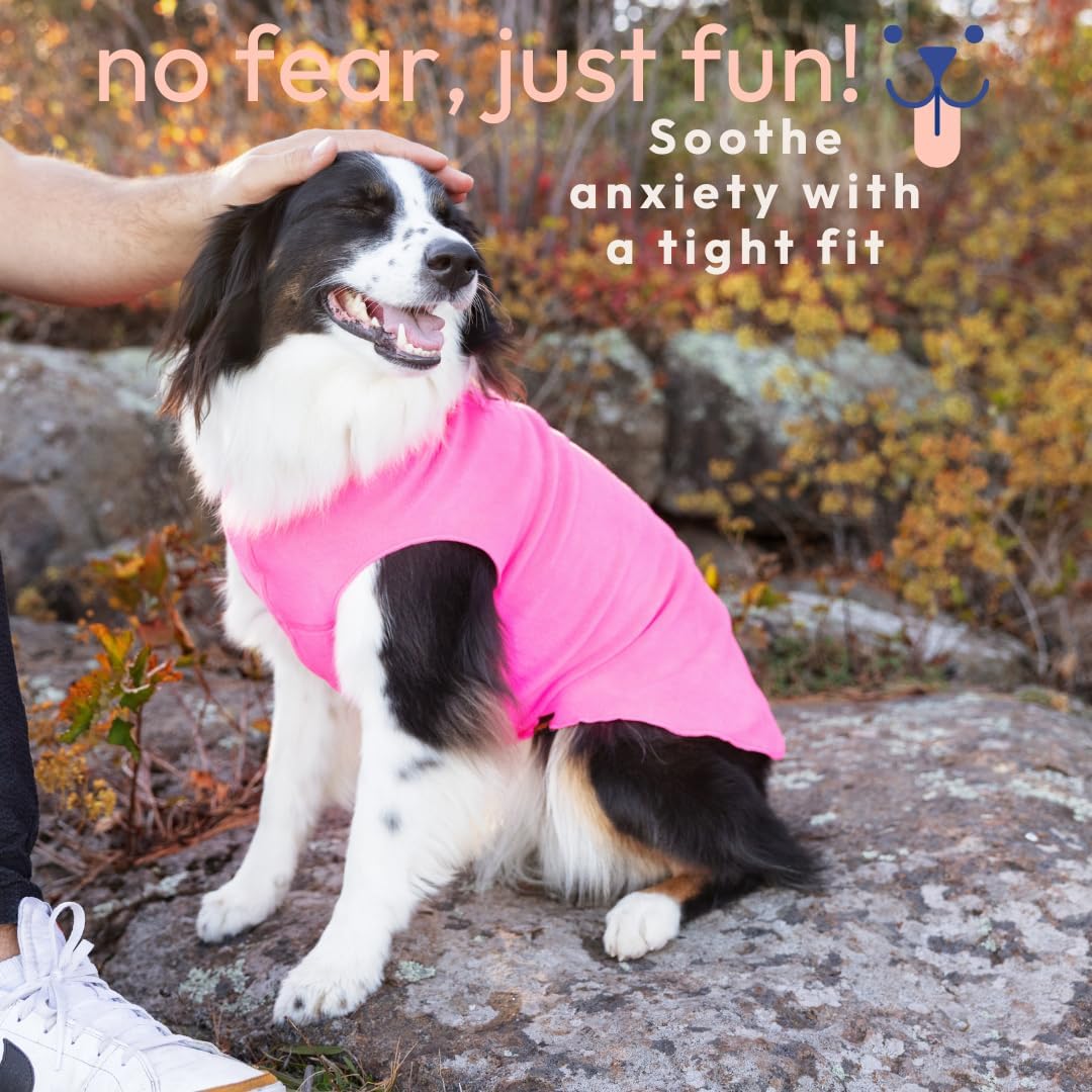 Goldpaw Stretch Fleece Dog Sweater - with Spandex for 4-Way Stretch - Soft, Comfortable Dog Coat - Machine Washable - Made in the USA - Rose - Size 6