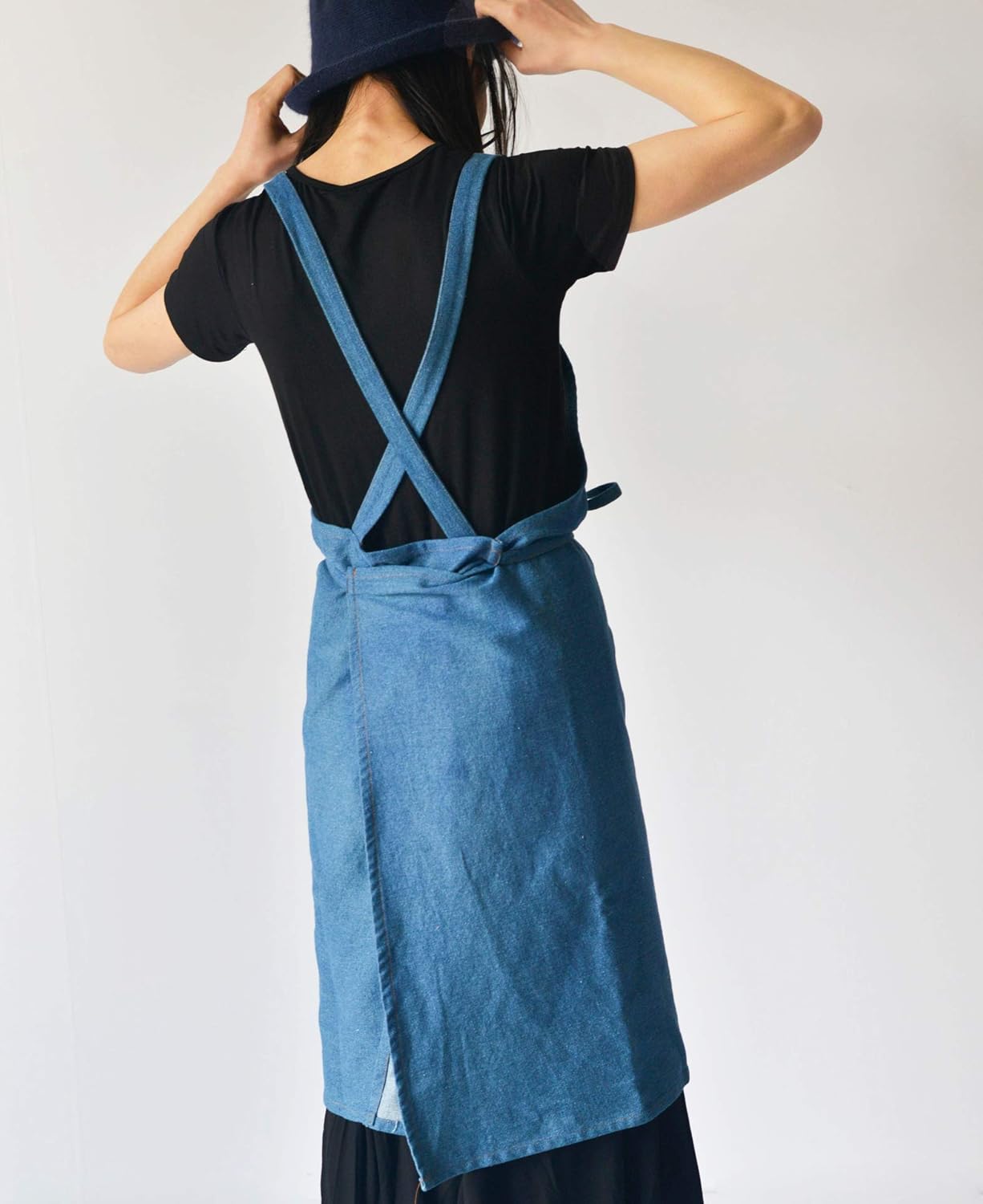 Denim Matching Apron for Kids and Adults, Children Age 4-7 9-12, Cooking Gardening Painting BBQ…