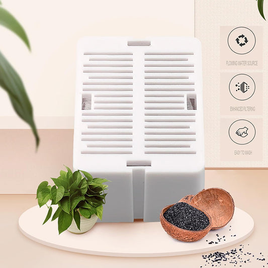 10 Pcs Cat Water Fountain Filters Replacement Filter for Automatic Dog Water Bowl Dispenser Best Replaced in 3-4 Weeks(8 Carbon Filters + 2 Foam)
