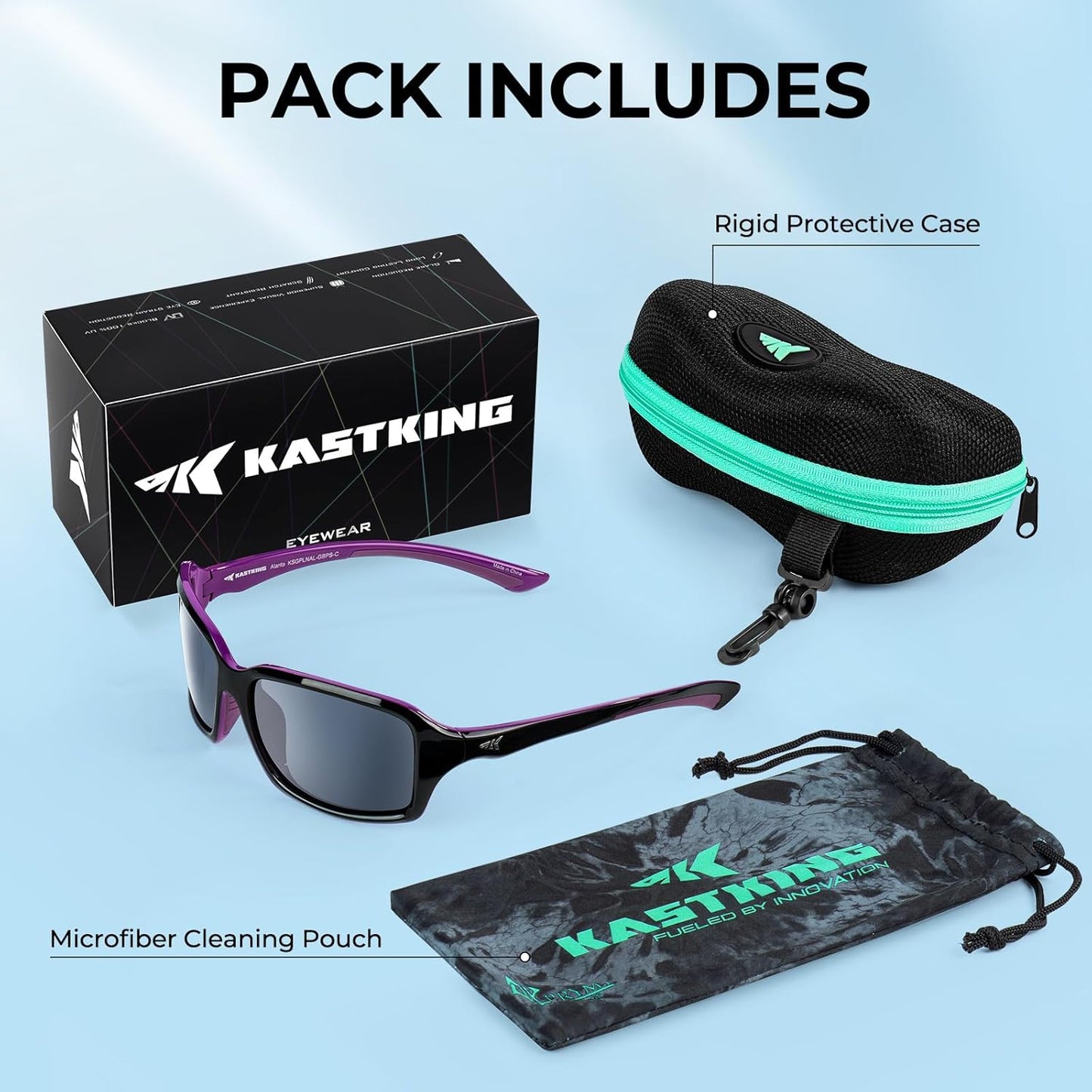 KastKing Alanta Polarized Sunglasses With PuriVex Protective Lens Coating,UV400 Women Sunglasses for Cycling Driving Fishing