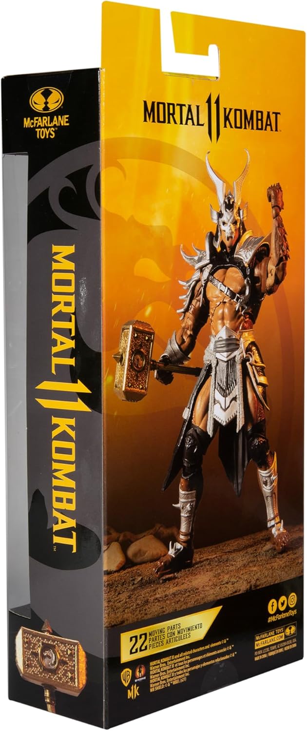 McFarlane Toys Mortal Kombat Shao Kahn (Platinum Kahn) 7" Action Figure with Accessories