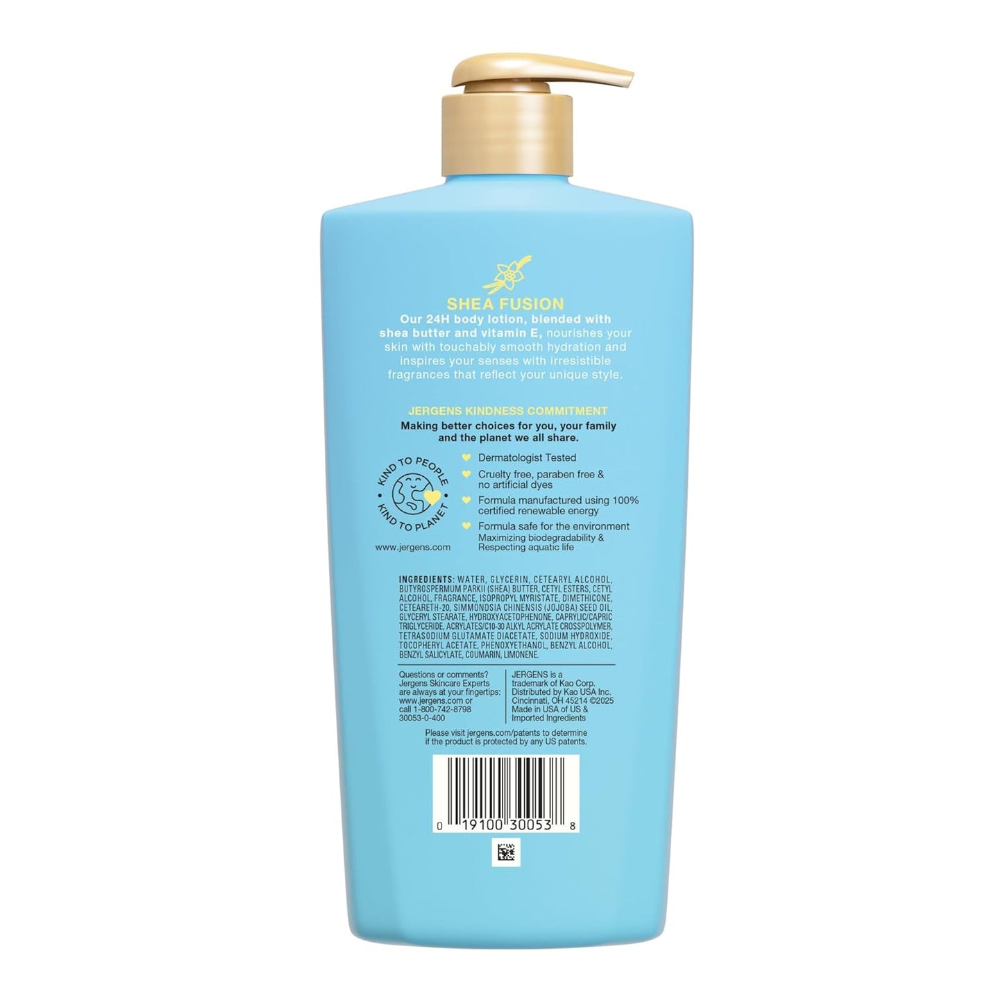 Jergens Shea Fusion Vanilla Crush Body Lotion, Moisturizer with Shea Butter & Vitamin E, 14 Fl Oz