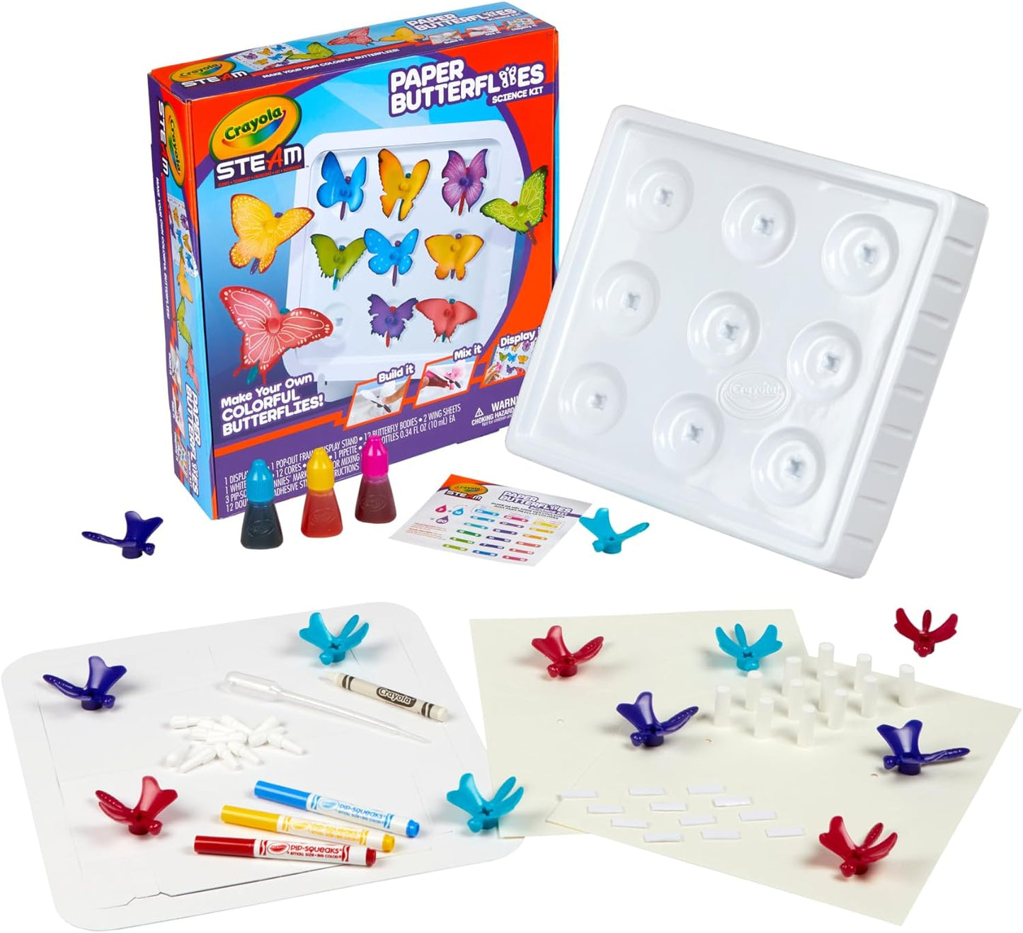 Crayola Paper Butterfly Science Kit, STEAM Toy, Gift for Kids, Ages 7, 8, 9, 10