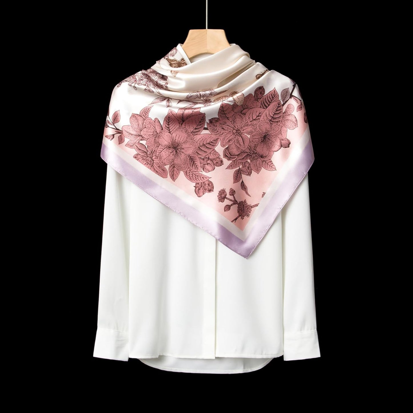 Silk-Feel 35x35 Satin Hair Scarf | Multi-Way Head Wrap for Sleep, Style & Hijab | Gift-Ready Fashion Scarf for Women