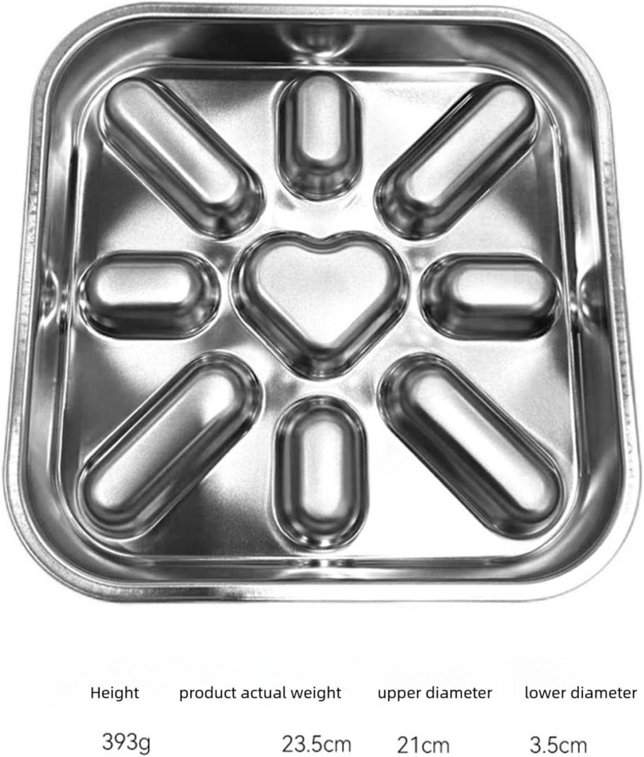 FEESHOW Slow Feed Dog Bowl Stainless Steel Anti Choke Interactive Maze Pattern Slows Down Eating Durable Metal Bowl Square One Size