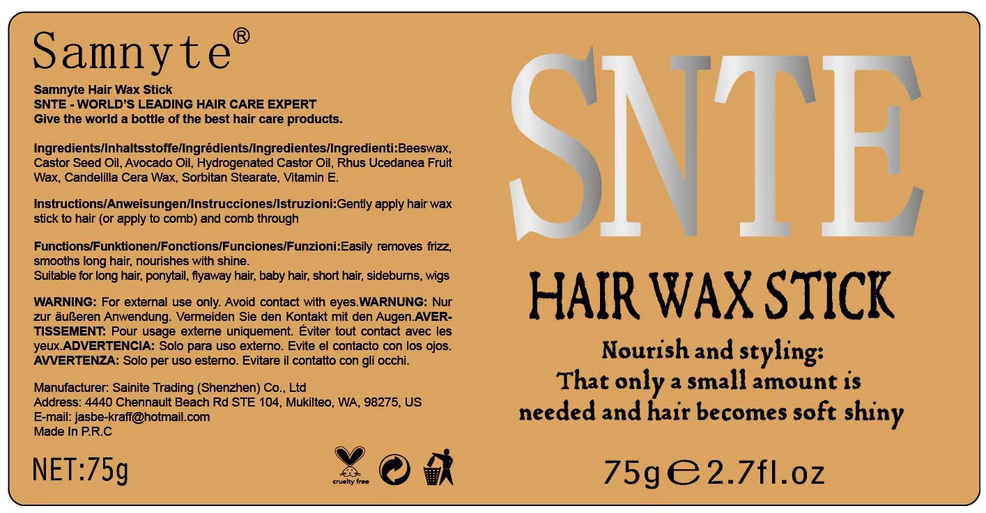 Hair Wax Stick & Slick Back Hair Brush – Frizz Control for Women & Kids, Non-Greasy & No Residue – Smooths Flyaways, Creates Sleek Ponytails & Buns – Styling Accessories & Teen Girl Gifts Trendy Stuff