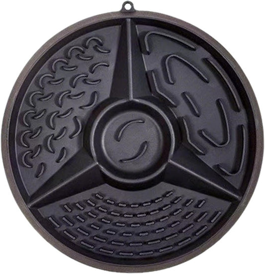 FEESHOW Slow Feeder Dog Bowl Durable Silicone Maze Feeder Anti-Slip Suction Base Reduces Gulping Aids Digestion Black One Size