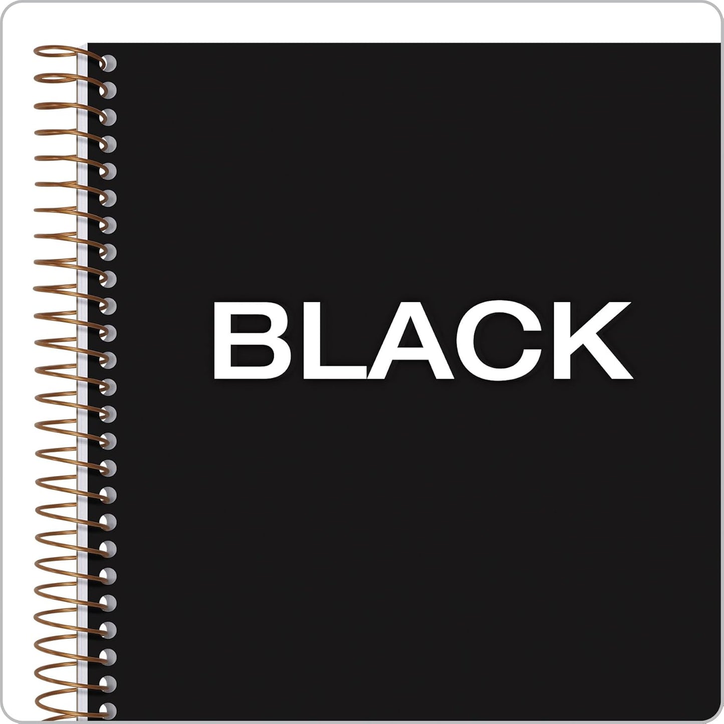 TOPS Products Journal Notetaking Planner, Wirebound, Ruled, 8-1/2"x6-3/4", Black (TOP63827) , White