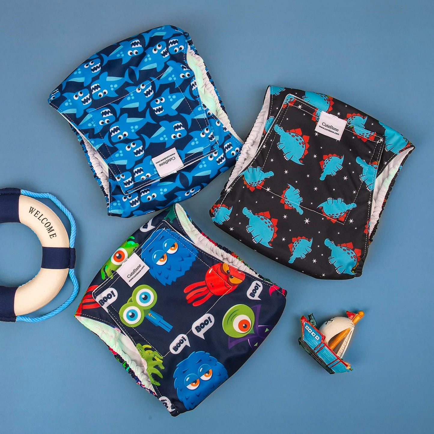CuteBone Dog Belly Bands for Male Dogs Wraps Washable Doggie Diapers DM07S