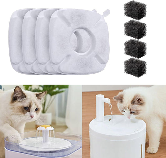 4xReplacement for Pet Water Fountain Improve Keep and Filtration Replacement Pet Fountain Replacement