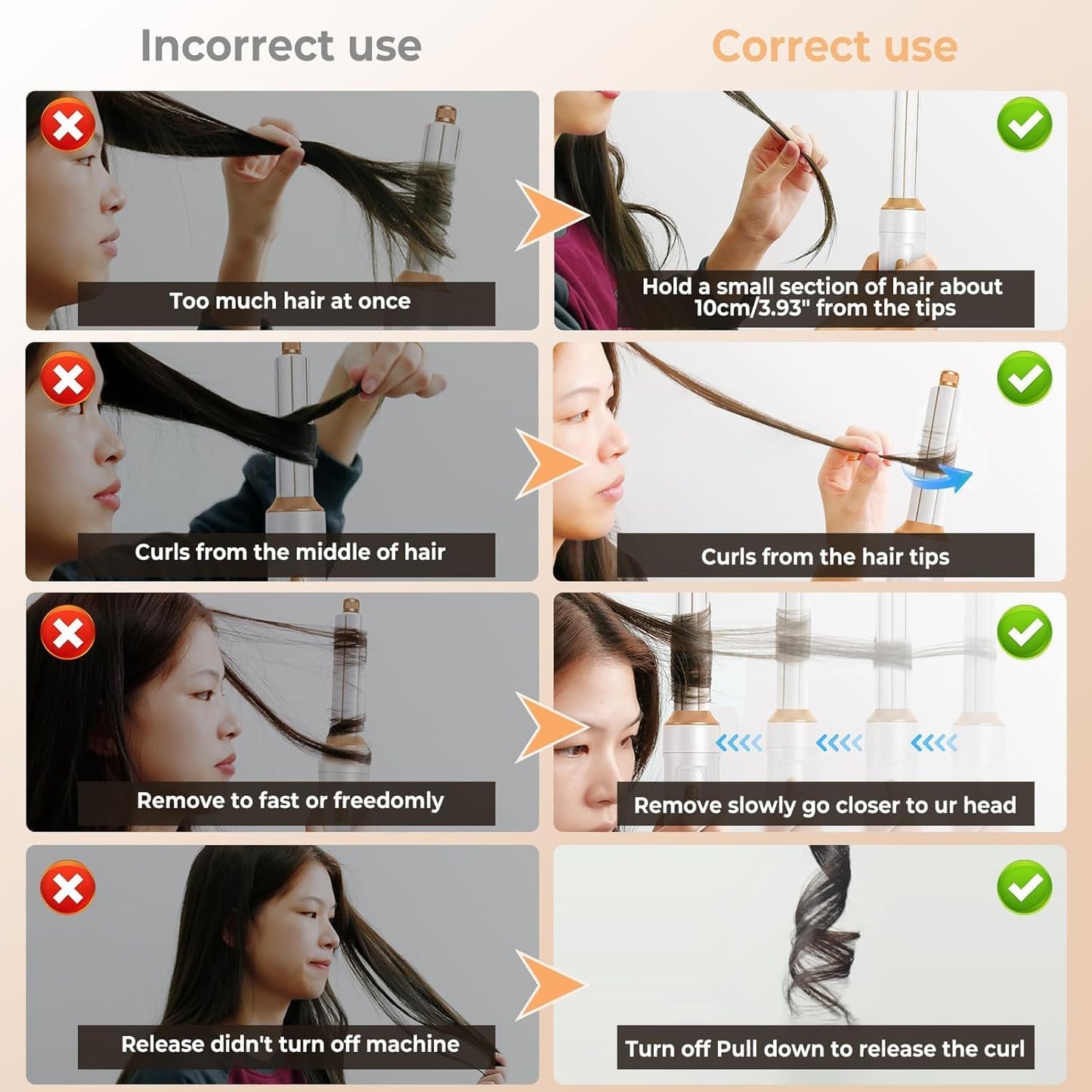 Hair Dryer Brush 5 in 1, Negative Ion Blow Dryer Brush Set, 110,000 RPM High - Speed Hot Air Brush Air Styler Curling Wrap Air Curler,Curling Iron Hair Styling Tools for Straight Curl Drying Smoothing