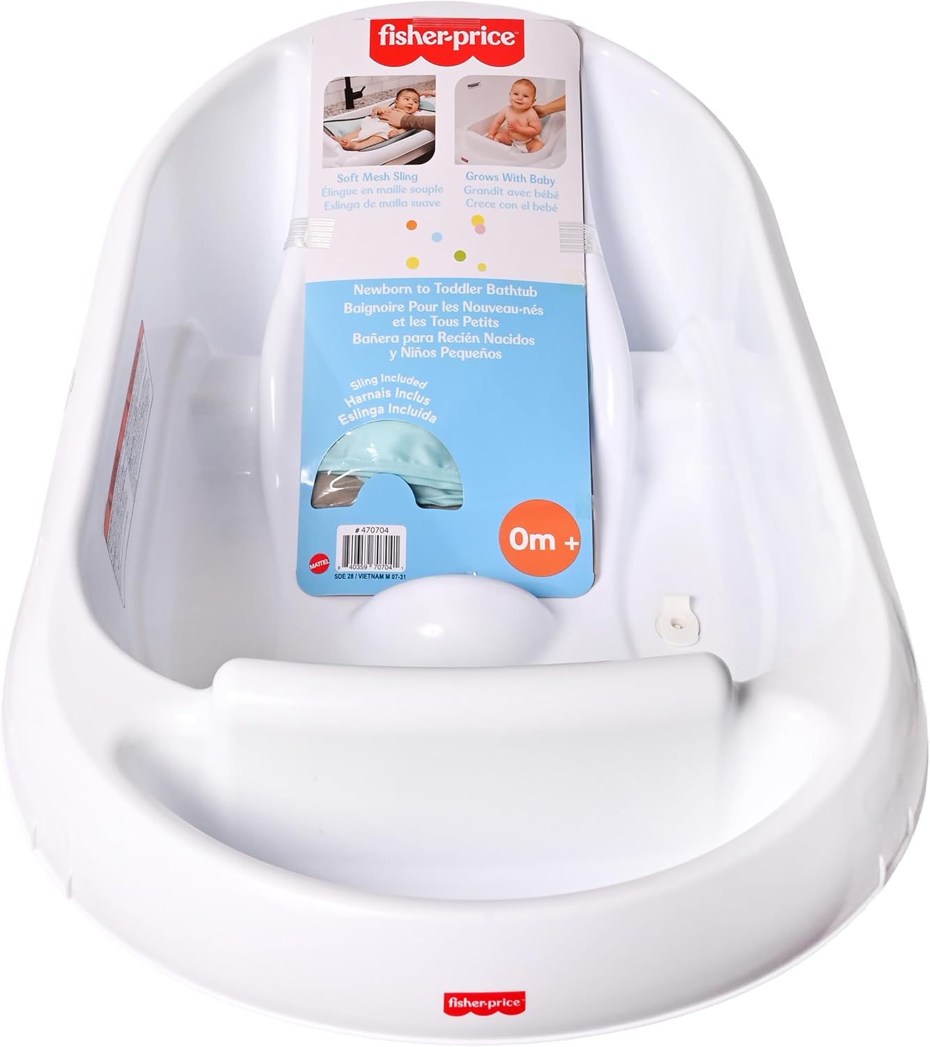 Fisher-Price™ 3-N-1 Grow with Baby Infant to Toddler Bath Tub with Supportive Sling
