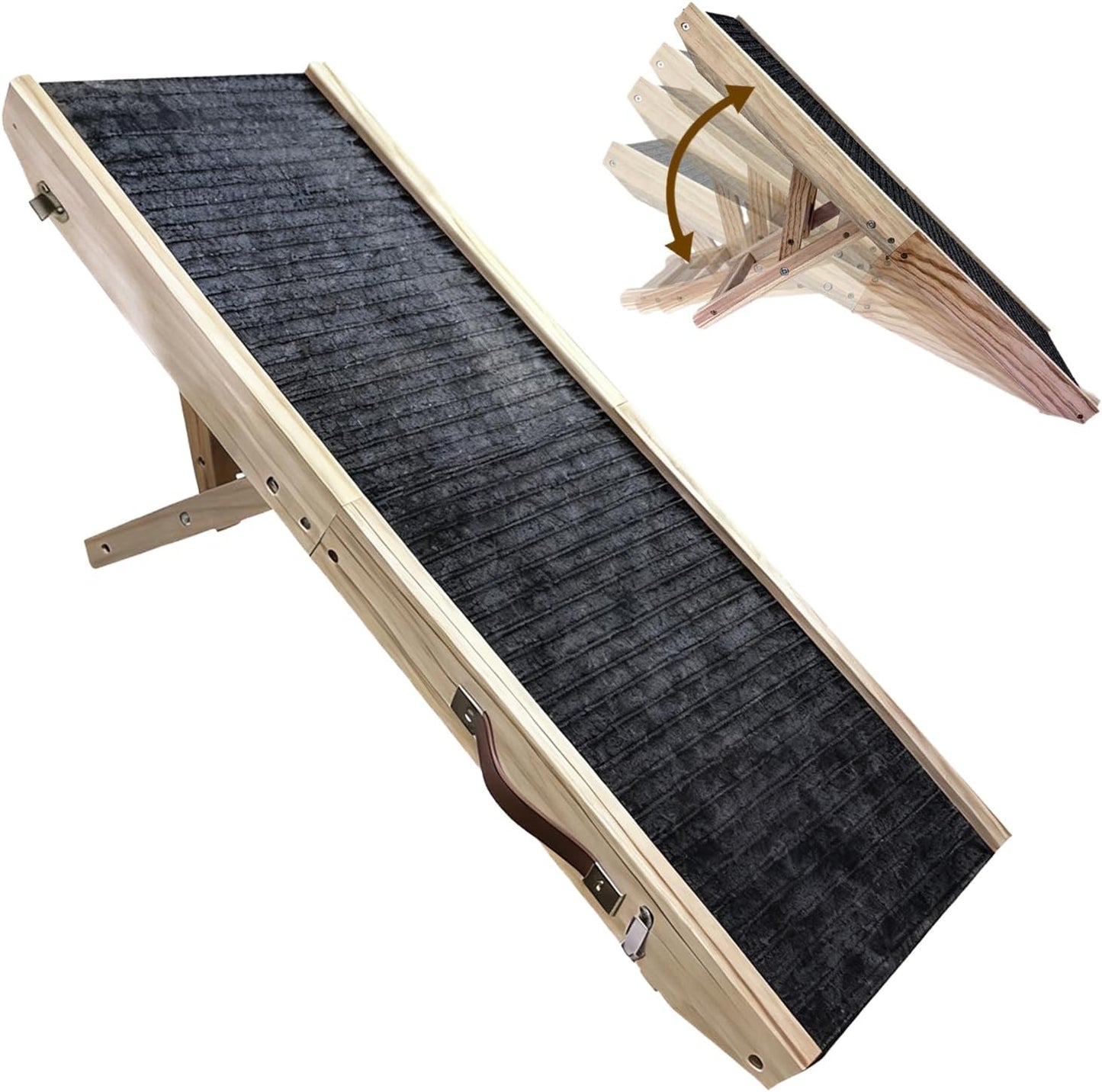 Puppy Ramp Stairs, Foldable 4-Step Height Access, Portable Pet Bed Ladder with Modern Design, Lightweight Indoor Climbing Tool, Safe Easy-to-Clean Pet Equipment, Stairs Suitable Window Fence