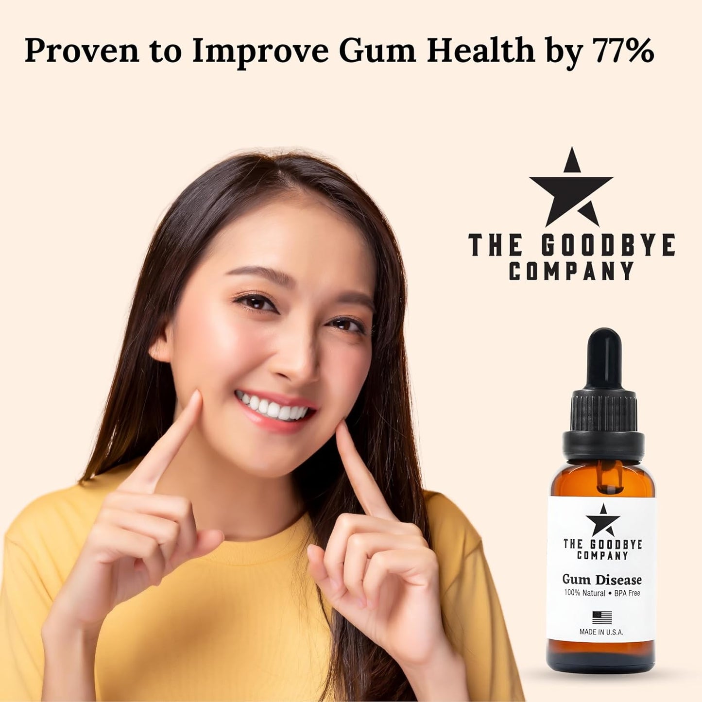 The Goodbye Company Gum Disease Treatment - 100% Pure Neem & Clove Oil - Natural Gingivitis Remedy - Non-Toxic, BPA-Free Oral Care - Fast-Acting Gum Healer (30ml)