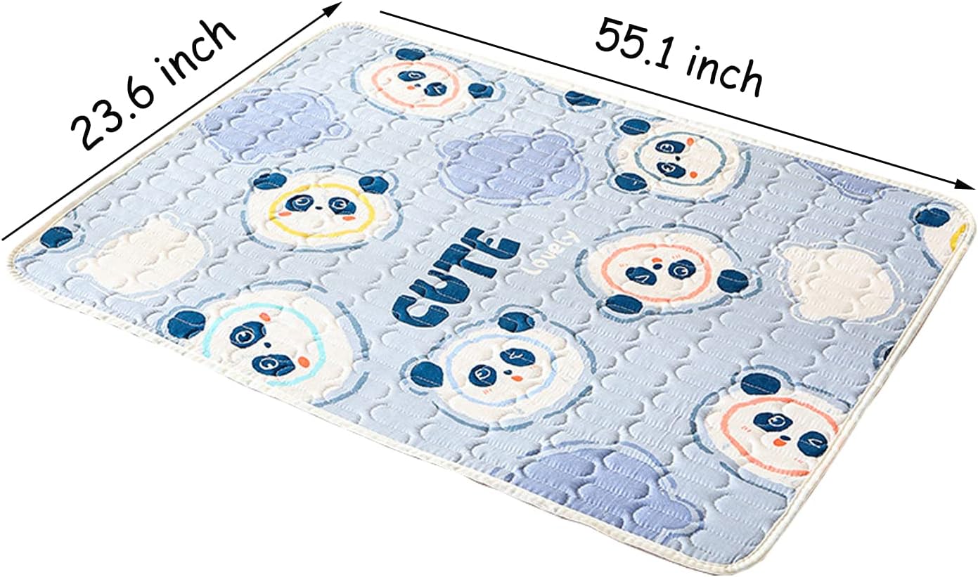 Guinea Pig Cage Liners, 2 PCS Rabbit Bedding Mats Pet Waterproof Pee Pads Small Animals Soft Non-Slip Washable Training Pads for Cat Chinchilla Puppy (23.6 x 55.1 inches)