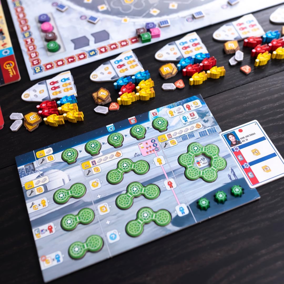 Shackleton Base: A Journey to The Moon Board Game - Sci-Fi Strategy Game of Space Exploration, Fun for Family, Kids & Adults, Ages 14+, 1-4 Players, 60-120 Minute Playtime