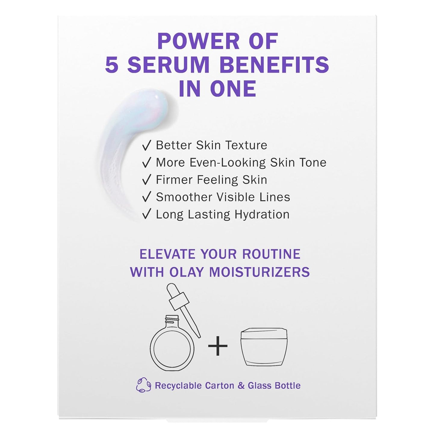 Olay Super Serum - Glow Serum for Face - Activated Niacinamide, Vitamin C & E, Collagen Peptide, AHA - 5-in-1 Benefits - Brightens, Hydrates, Smooths, Firms, Evens Tone, Proactive Anti-Aging, 1.7 Oz