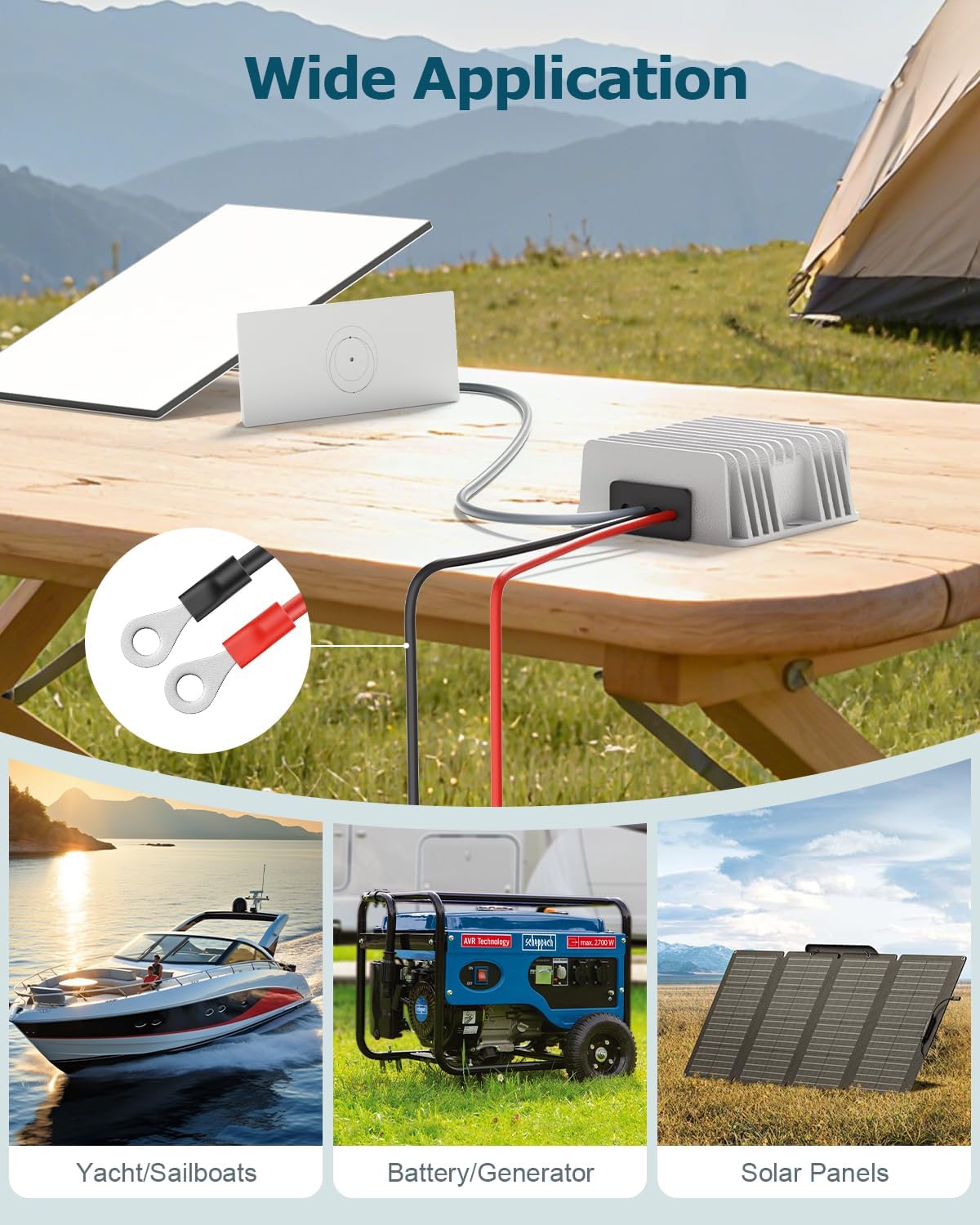 Starlink Gen 3 Power Cord 12V to 57V 4.5A Conversion Kit for Starlink Gen 3 Power Supply 12V Step Up Adapter with Waterproof DC Plug Zero Voltage Drop Router Boost Converter for RV Car Off-Grid Marine