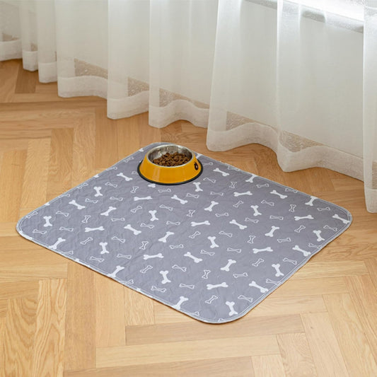 Training Mat, Fast Absorbent Pad, Reusable Washable Sheet, Puppy Potty Solution, Interior Floor Protection, Pet Comfort Accessory, Quilted Dark Gray Liner for Litter Box Grass Crate Training