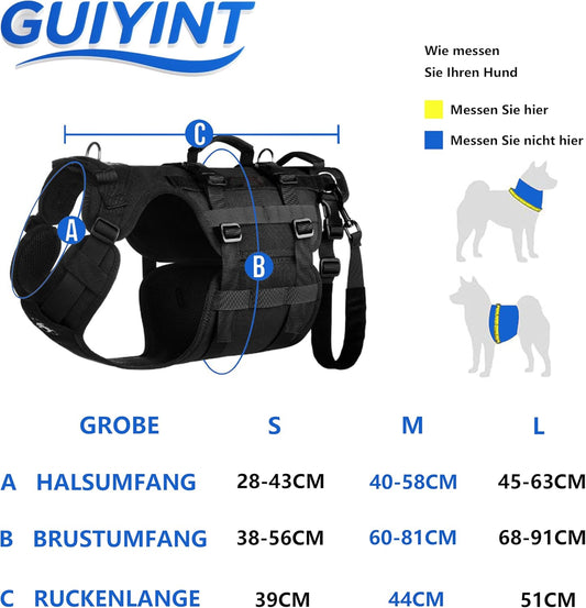 Full Body Dog Lift Harness for Large Dogs - Mobility Assistance Vest with Handles for Senior, Disabled, Recovering Pets, Dog Hip Support Brace& Walking Aid(Black, Large)
