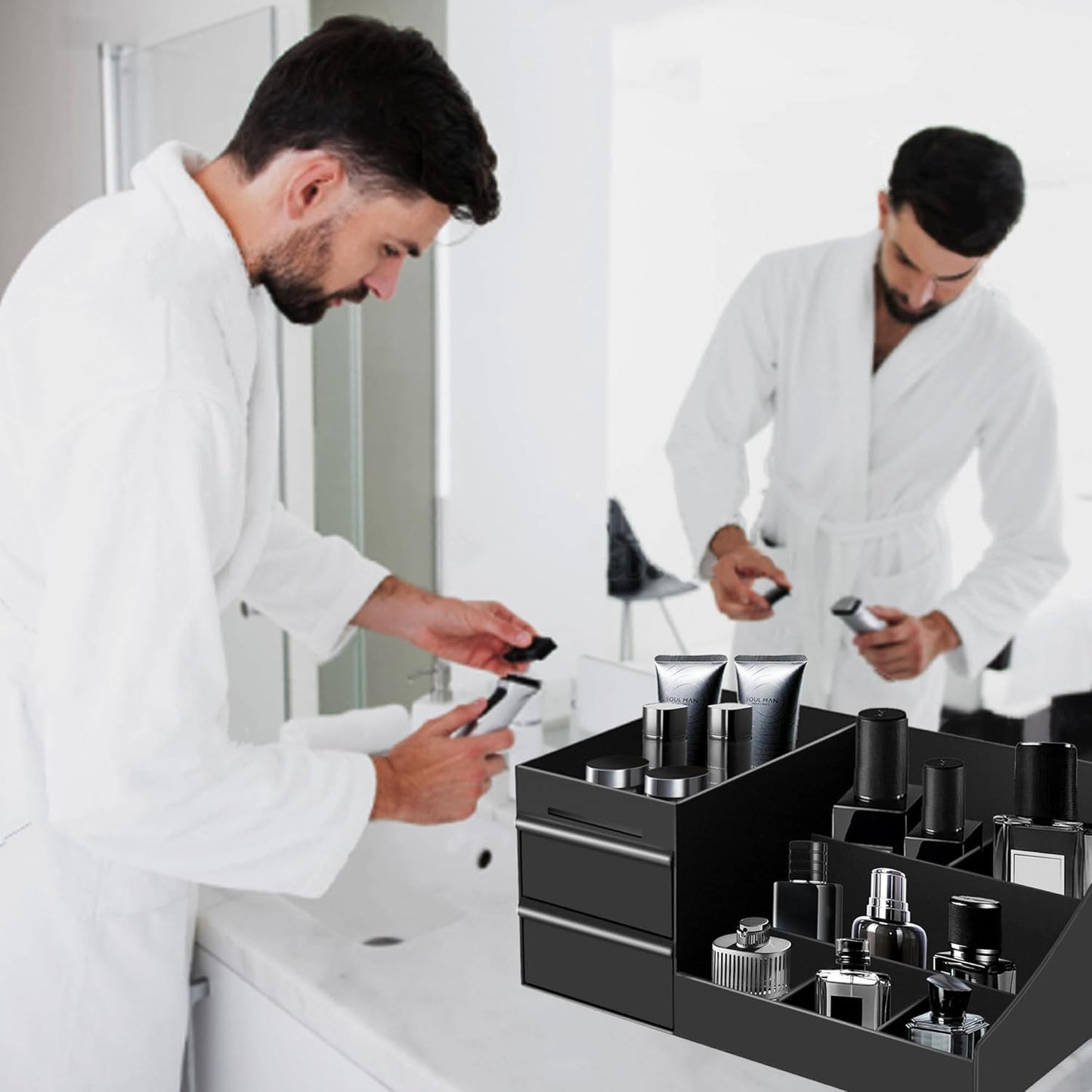 Mens Organizer,Cologne Organizer for Men,Perfume Organizer,Cologne Stand,Perfume Stand,Organizador de Perfumes,Bathroom Countertop Storage,Shelf for Bathroom Counter,Easter Gifts for Men