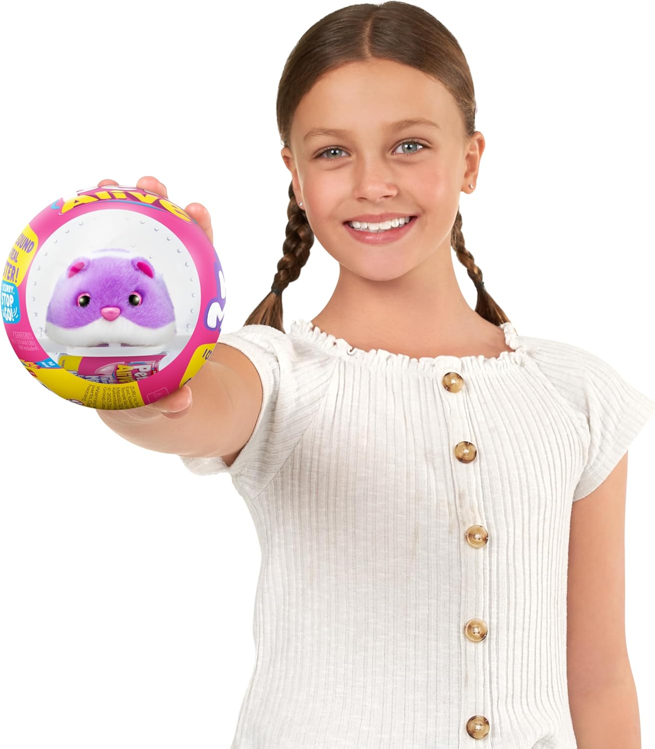 Pets Alive Hamstermania (Purple) by ZURU Hamster, Electronic Pet, 20+ Sounds Interactive, Hamster Ball Toy for Girls and Children