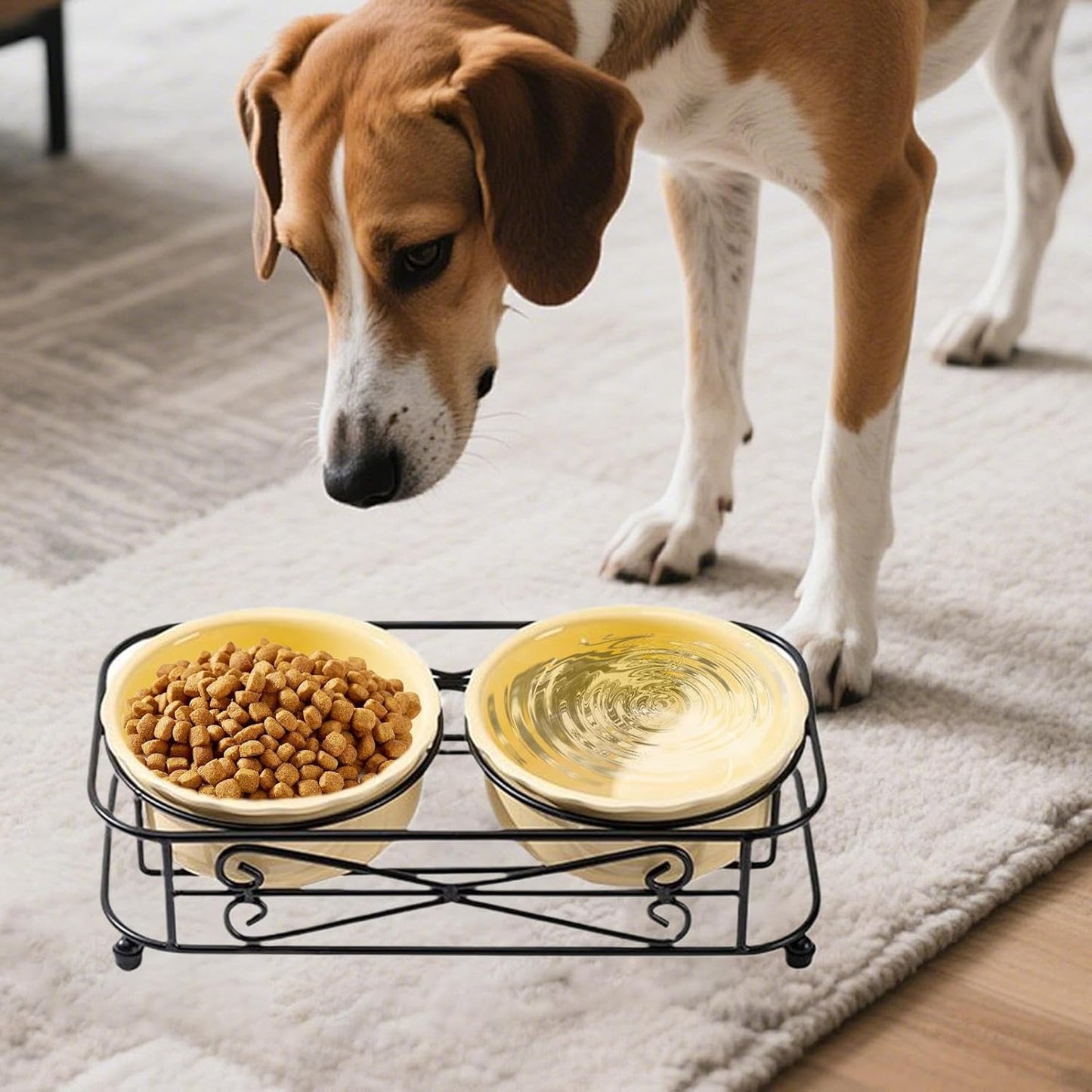 Washable Dog Bowl - Reusable Slow Feeder, Pet Feeder with Sturdy Stand, Puppy Bowls with Wide Mouth Design, Pet Feeding Station Accessories, Feline Bowl for Home Indoor Outdoor Use