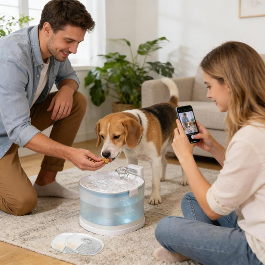 Cat Water Fountain - Triple Filtration Replacement, Dog Cat Water Dispenser Filters with Clean Flow, Authentic Pet Hydration Details, Easy Install Accessory, Multilayer Pet Filters for Travel Home