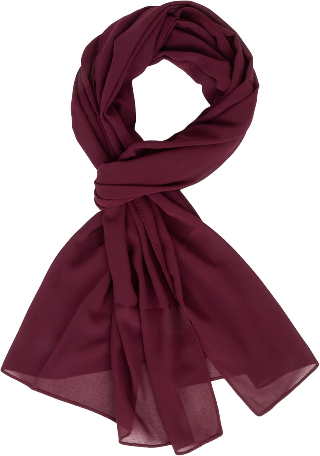 Women Lightweight Chiffon Scarf Breathable Solid Color Long Fashion Scarves Sun-proof Shawls Wrap