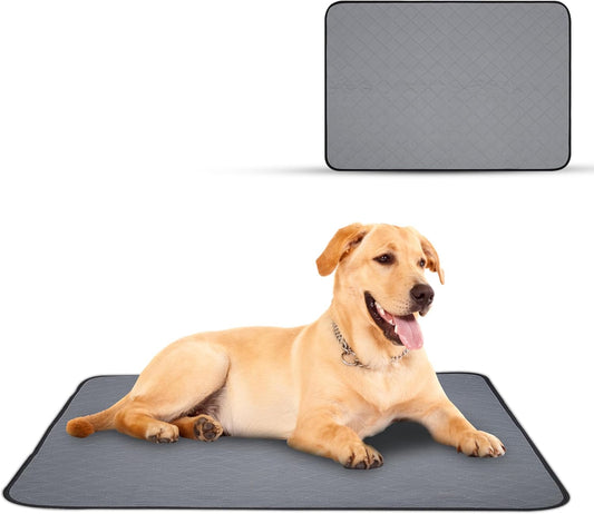 Premium 4-Pack Reusable Dog Pee Pads - Washable, Waterproof Training Mats for Puppies & Dogs (Large).