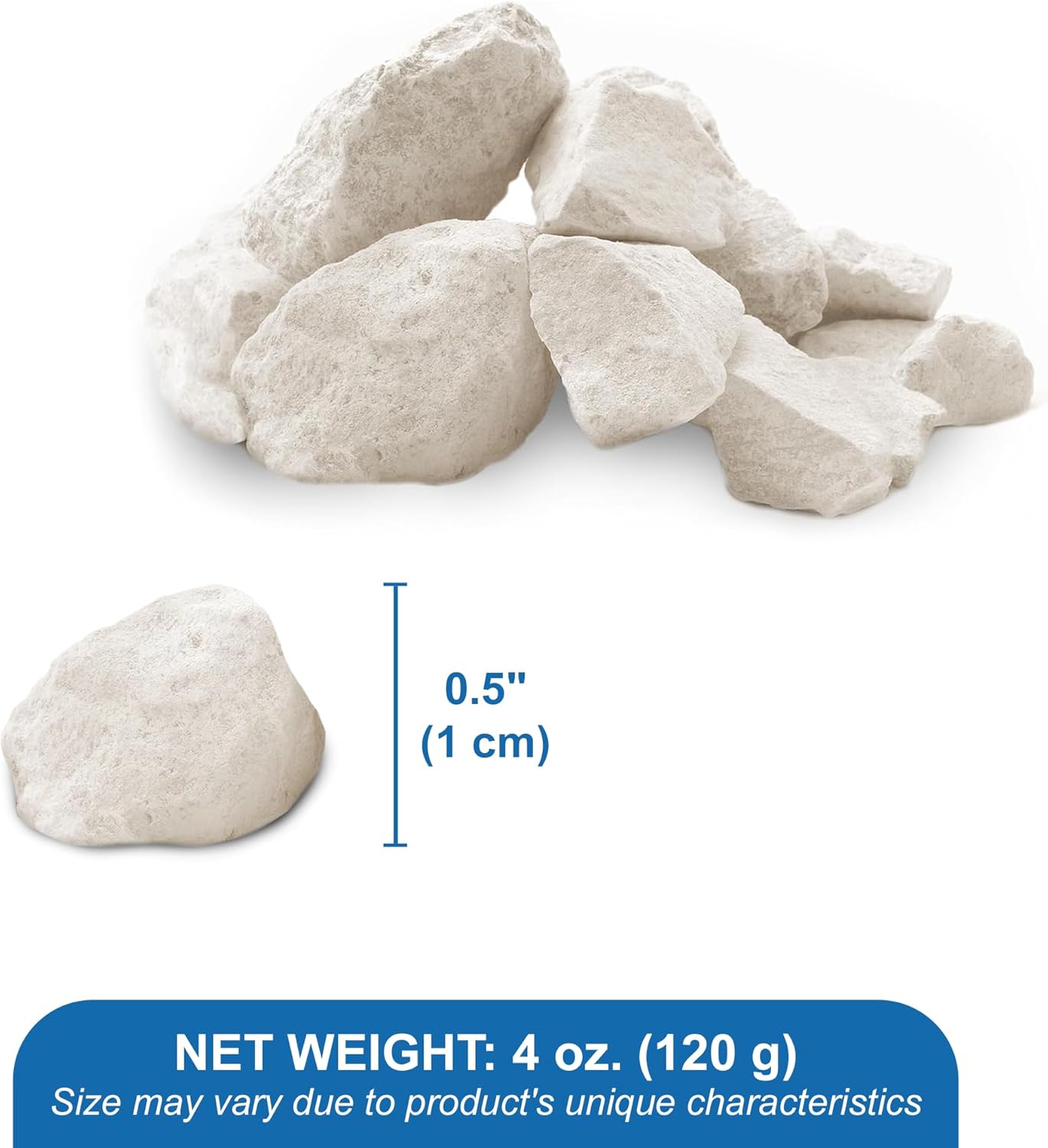SunGrow Shrimp Rocks for Aquarium, 4-oz. Calcium Stones for Freshwater Aquarium Calcium Rocks for Snails, Recreate Shrimp Habitat, Feeder Discs for Crabs & Crayfish, Snail Tank Accessories