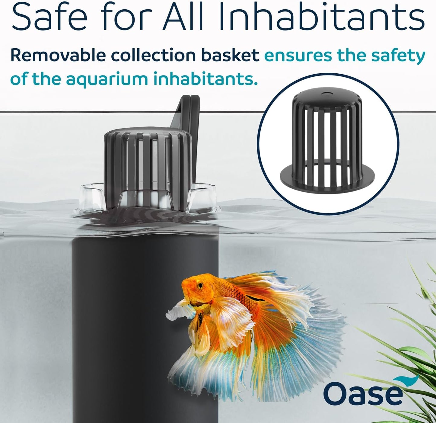 OASE CrystalSkim 600 Surface Skimmer for Freshwater and Marine Aquariums – Compact Internal Filter for Film Oil and Debris Removal, Quiet, Adjustable Flow, Shrimp-Safe, for Tanks up to 160 Gal / 600 L