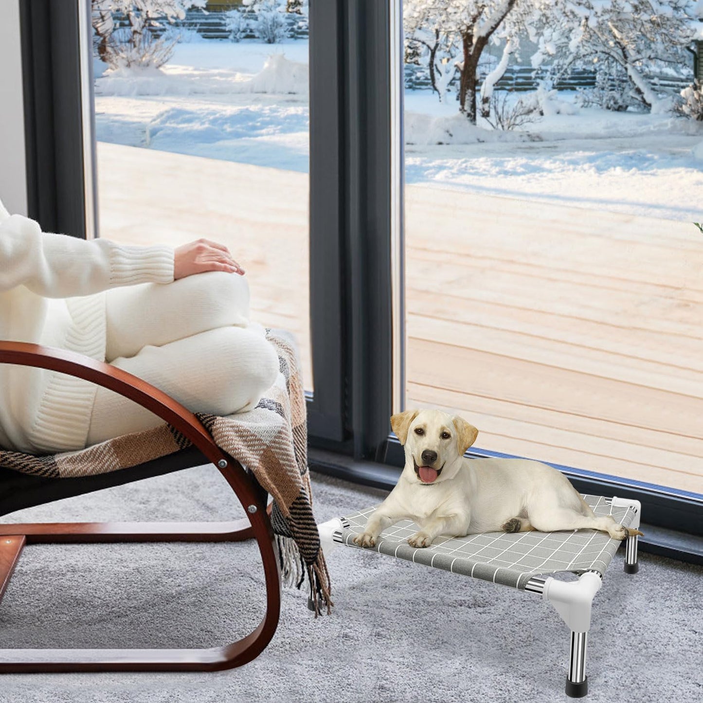 Elevated Pet Bed Dog Cot- Pet Bed for Small Dogs | Raised Dog Bed for Indoor and Outdoor Use for Small Pets