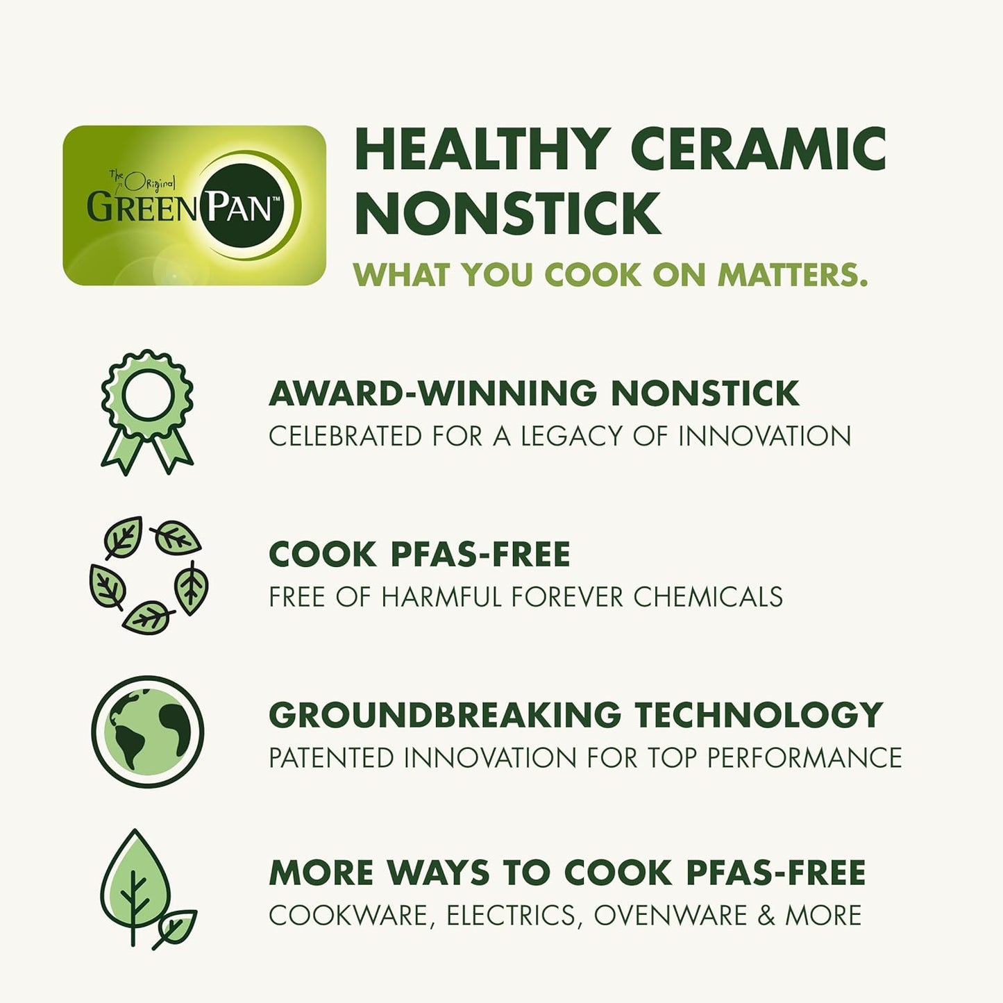 GreenPan Swift Healthy Ceramic Nonstick, 8" and 10" Frying Pan Skillet Set, Stainless Steel Handles, PFAS-Free, Dishwasher Safe, Oven Safe, Black