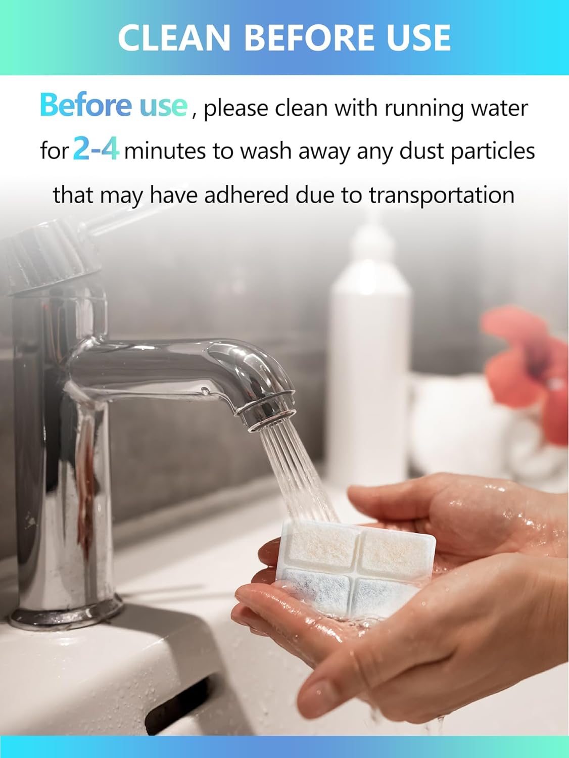 Cat Water Fountain Filters Replacement Compatible with 67oz/2L Pet Water Fountain with LED Light, Filters for Cat Dog Indoor with Pre-Filter Foam Sponges(6+6 Packs)