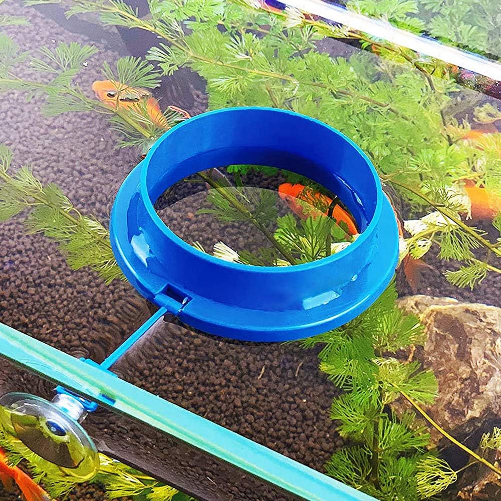 Fish Feeding Ring, Floating Food Feeder, Thicken Round Desgin, for Flakes, Floating Fish Foods, Reduces Waste and Maintains Water Quality, for Guppy, Betta, Goldfish Etc