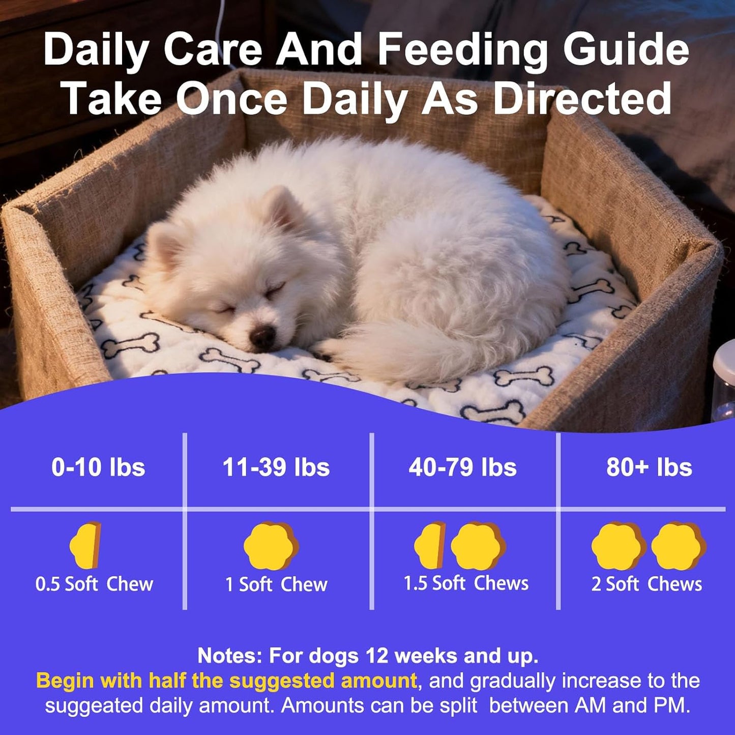 Melatonin for Dogs, 90 Chews Calming Treats for Small and Large Dogs with Valerian Root & L-Theanine for Sleep Aid & Emotional Support, Calming Treats for Stress Anxiety Relief, Barking