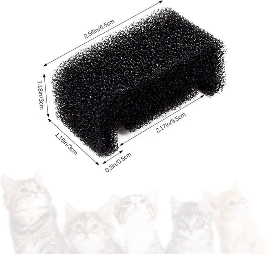 10 Pcs Sponge Filter for 67oz/2L Pet Fountain 81oz/2.4L Stainless Steel Dog Drinking Fountain Replacement,Pet Water Fountain Pre Foam Filters Replacement