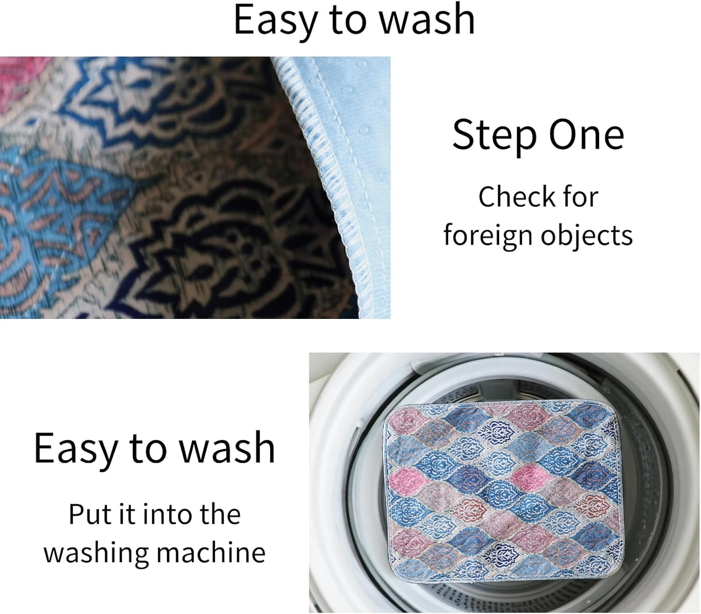 Washable Dog Pads, 2 Pack Reusable Puppy Training Pads Super Absorbent Waterproof Dog Training Pads Non Slip Potty Pads Sanitary Pads Cat Litter Pads (18*24inch(2pieces))