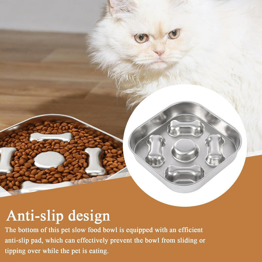 Slow Feeder Dog Dishes,Anti-Choking Non-Slip | Slow Feeder Dog Dishes Large Breed,for Small Medium Large All Breeds Wet Dry Food Indoor Home Outdoor