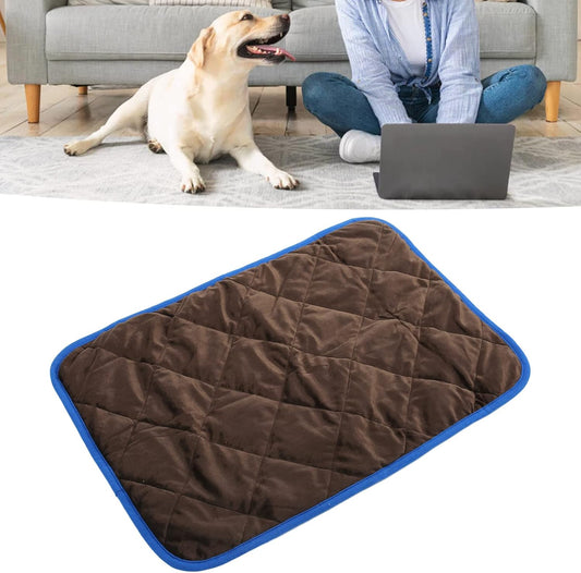 Dog Pee Pad Washable Reusable Self Warming Pet Potty Training Mat Durable Non Slip for Home Car Travel Polyester Soft Fluff Heat Storage Insulation Layer (M)