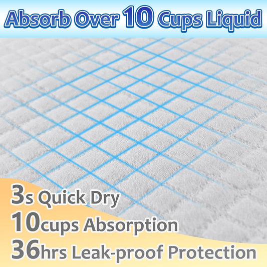 XL Puppy Pads 40 Count, Thicken Pee Pads for Dogs, 28"x34" Dog Pee Pads Extra Large, Disposable Urine Bed Pads for Doggy, Potty Pads for Doggie, Large Dog Pads, Piddle Pads X-Large