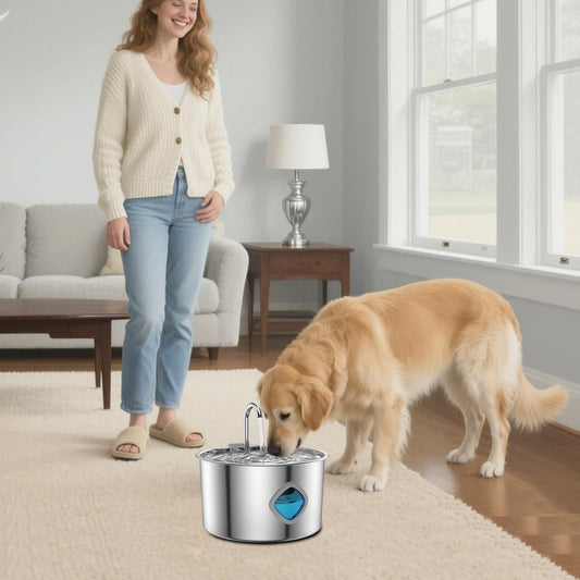 Water Fountains for Cats Indoor | 3.2L Water Bowl Fountain for Cats Inside | Automatic Waterer Pet Feeding Bowl for Small Medium Large Breed Dog Puppy Kitten Drinking Watering Indoor