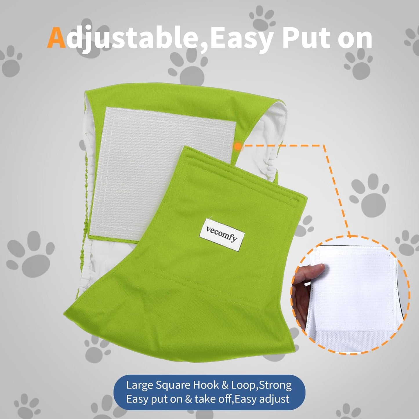 Dog Belly Bands for Male Dogs Diapers(5 Pack),Premium Washable Reusable Small Dog Belly Wrap Leakproof Doggie Diapers,M