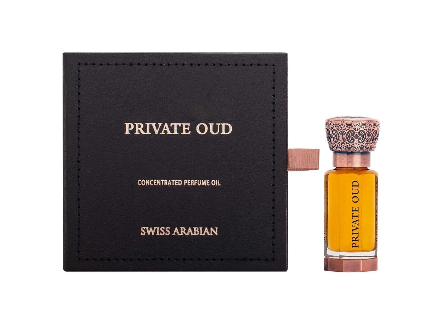 Swiss Arabian Private Oud - Luxury Products From Dubai - Long Lasting, Addictive Personal Perfume Oil Fragrance - A Seductive Signature Aroma - 0.4 Oz | Long Lasting, Addictive, Fragrance