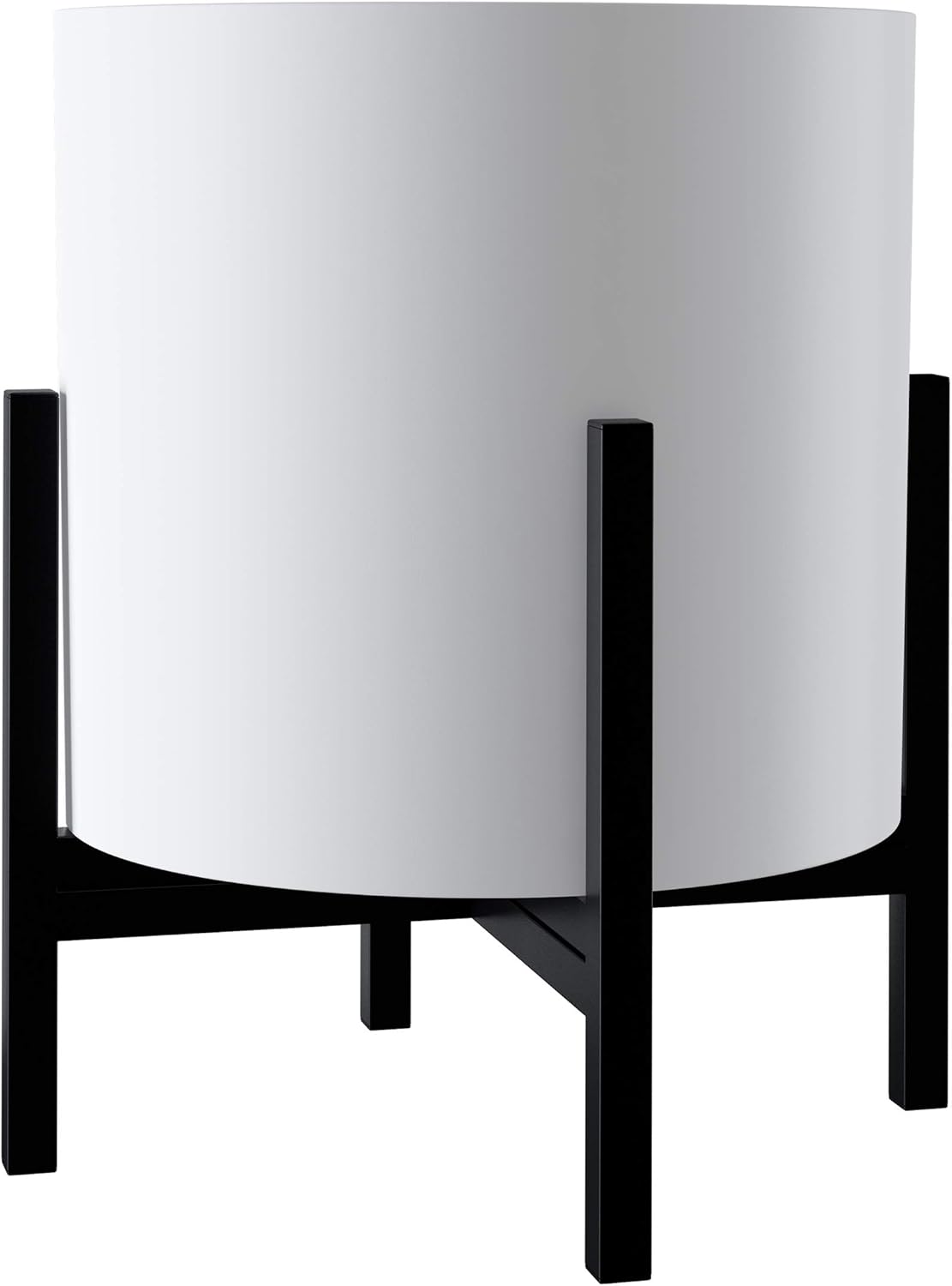 FaithLand Mid Century Plant Stand Indoor Outdoor(Plant Pot Not Included), Holds Planters with a Maximum Width of 14 Inch, Metal Planter Stand, Potted Plant Holder, Black - Width Not Adjustable