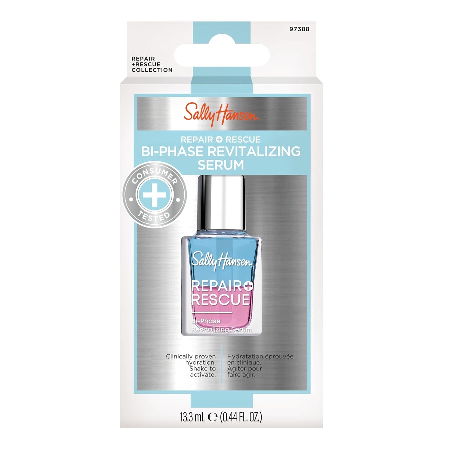 Sally Hansen Nail Treatment Repair + Rescue Bi-Phase Revitalizing Serum | Moisturizing Nail Serum with Glycerin | Hydrates & Revitalizes Nails