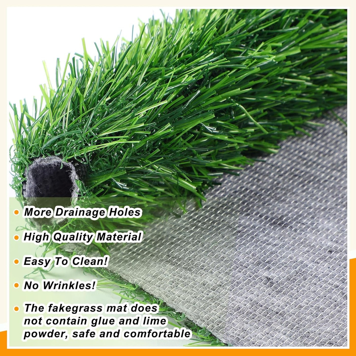 Kigley 4 Pcs Artificial Grass Guinea Pig Pee Pads Reusable 18 x 14 Inch Rabbit Grass Mat Washable Turf Fake Grass Replacement Pad for Potty Training Bunnies Chinchillas Puppies Small Pets