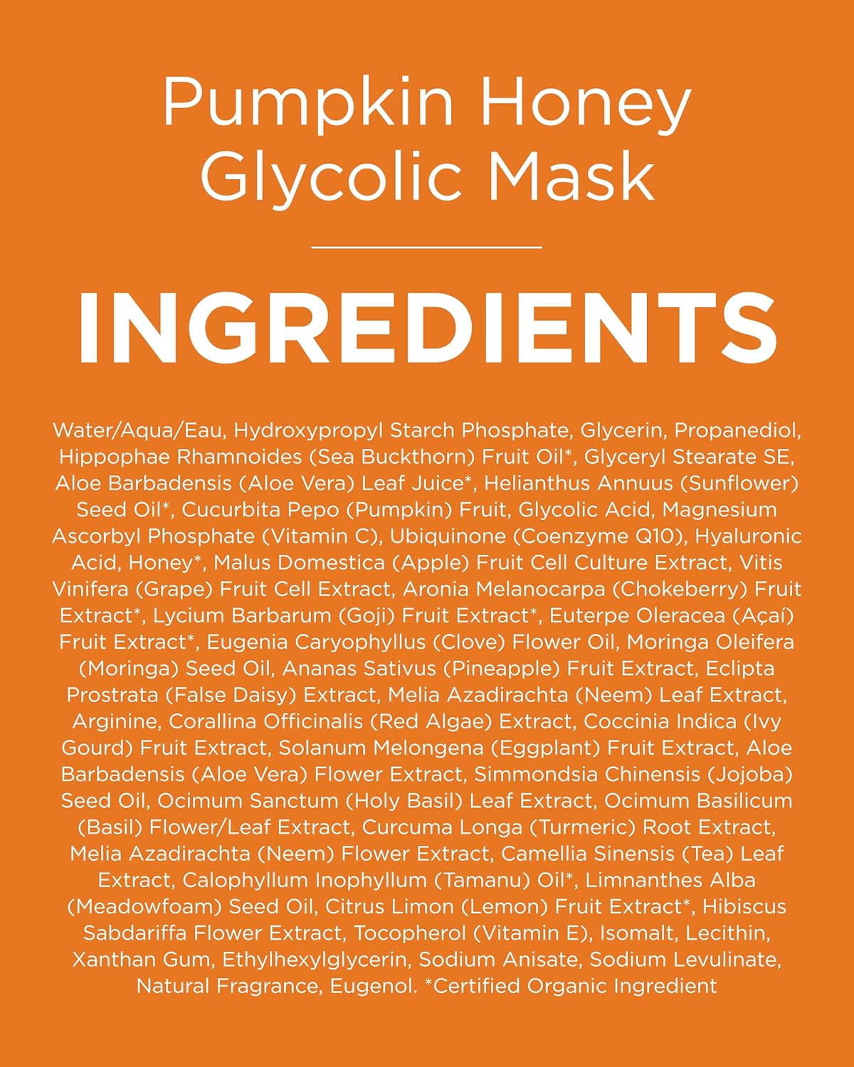 Andalou Naturals Pumpkin Honey Glycolic Mask (NEW FORMULA) - Exfoliating Face Mask with Glycolic Acid, Vitamin C for a Radiant Glow - Gentle Exfoliant Removes Dirt & Dry Skin Cells - 1.7 fl oz