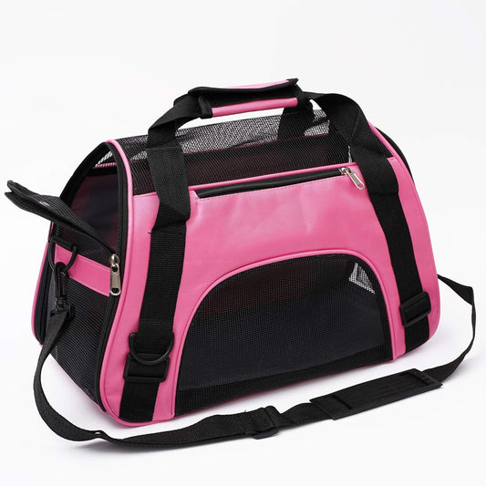 Cat Carrier for Small Cats Soft-Sided Pet Carrier for Cats Puppies Small Pets Airline Approved Lightweight Comfortable Travel Cat Carrier (Small, Pink)